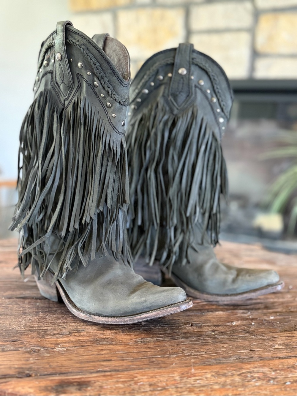 Liberty Black -  Vegas women’s western leather fringe boot LB71124